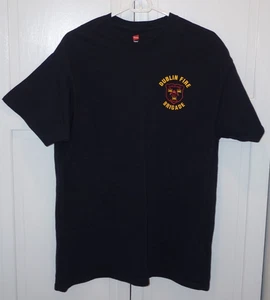 Dublin Fire Brigade Irish Firefighter Department T-Shirt Navy Blue Mens Size L - Picture 1 of 6