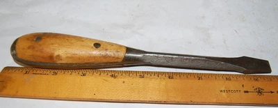 Vintage IRWIN USofA 1/2” Flat Blade Wooden Perfect Handle 9 1/2” Screwdriver - Image 1 of 4