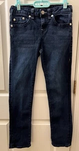 Pantalones de mezclilla True Religion para niños 16 azules Geno relajados ajustados lavado oscuro elásticos - Imagen 1 de 8