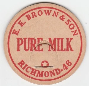 Vintage milk bottle cap "Pure Milk" lot d - Picture 1 of 2