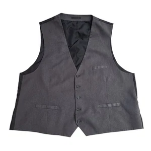 Jacamo Waistcoat Grey 3 Pocket Smart Formal Men's 5XL 58L - Picture 1 of 4