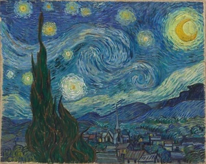 The Starry Night (1888) by Vincent Van Gogh Masterpiece Reproduction - Picture 1 of 4