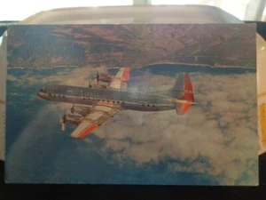 Vintage 10/2/1959 gestempelt American Airlines Luftaufnahme Electra Flaggschiff Postkarte - Bild 1 von 3