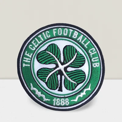 CELTIC FOOTBALL CLUB  Embroidered Patch Badge 80 x 80 mm Iron on Sew - image 1 of 4