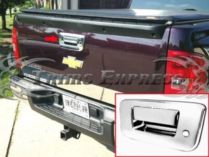 Chevy Silverado/GMC Sierra 2007-2013 cubierta de mango de puerta trasera cromada con ojo de cerradura - Imagen 1 de 3