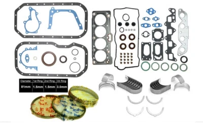 NEW 88-93 Toyota Celica Corolla 1.6L 4AF 4AFE DOHC FULL SET RINGS AND BEARINGS - Image 1 of 4
