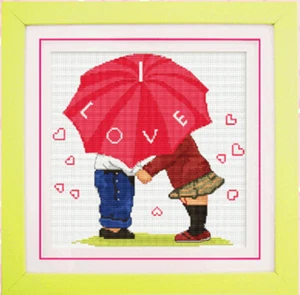 "Dance in the rain" 14CT  cross stitch kits -36cm*37cm - Picture 1 of 1
