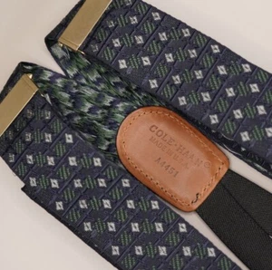 Vintage Cole Haan Geometric Suspenders Made in USA Preppy Ivy Savile Row - Picture 1 of 10
