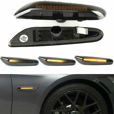 2x For BMW E90 E91 E92 E60 E46 E87 E82 Dynamic LED Side Marker Turn Signal Light • 12.28€