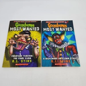 2 Goosebumps Most Wanted #6 Creature Teacher #7 Nightmare R.L. Stine Paperback - Picture 1 of 12