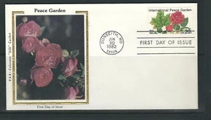 US SC # 2014 Internationalpeace garden FDC. Colorano Silk Cachet. - Picture 1 of 1
