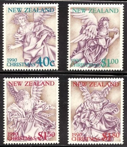 1990 New Zealand Sc #1004-007 Christmas Angels MNH Stamp Set Cv$7.40 - Bild 1 von 1