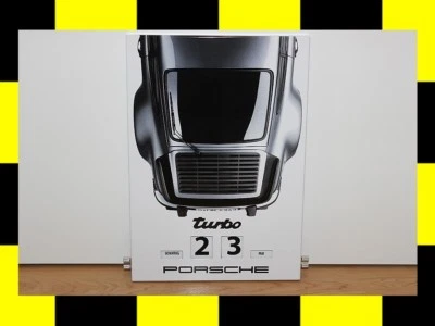 PORSCHE Kalender Enamel Emaille 911 turbo Dauerkalender Drehkalender NEU LIMITED