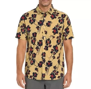 Hurley Men's Short Sleeve Woven Patio Shirt Size Medium Maple Cream Brand New - Picture 1 of 18