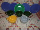 10 PIECE ASSORTED HOMER LAUGHLIN CARNIVAL & HARLEQUIN  CHINA -FIESTAWARE  -w29m