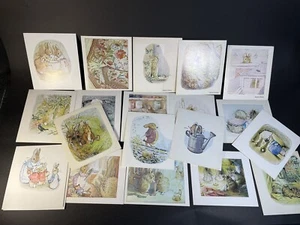 19 Beatrix Potter Green Tiger Press Cards Ephemera Peter Rabbit Benjamin Bunny - Picture 1 of 14