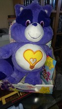 NEW BOXED RARE Bright Heart Raccoon 13' Plush Care Bear Cousin and DVD Just Play