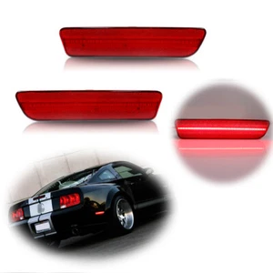 1Set Red LED Rear Bumper Side Marker Indicator Lights For 2005-2009 Ford Mustang - Bild 1 von 10