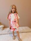 NWT Zara pink coconut tree printed set of tshirt and short for Baby Girl