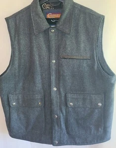 Cripple Creek Mens 2XL Snap Front Wool Blend Outdoor Western Vest - Picture 1 of 16