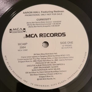 Aaron Hall ft Redman - Curiosity 12" PROMO Vinyl 1995 MCA Records VERY GOOD - Picture 1 of 5