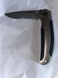 Gerber International Folding Pocket Knife Plain Edge Liner SS & Rubber Inserts