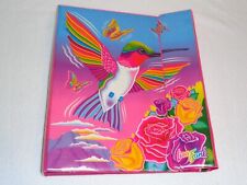 Lisa Frank Tri-Fold Colorful Hummingbird 1990s Binder & 2 Original Folders Great