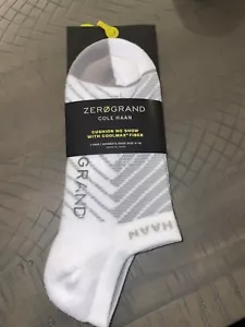 Cole Haan Woman’s Cushion No Show (White) W/Coolmax Fiber Socks - Picture 1 of 3