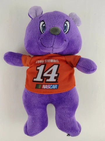 NASCAR Racing 2016 Tony Stewart #14 Purple Orange Bear 9" Plush Mascot KellyToy Cover