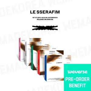 Álbum compacto LE SSERAFIM UNFORGIVEN versión + Weverse POB Oficial MD - Imagen 1 de 6