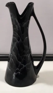 ROYAL HAEGER 16 inches tall Pitcher Mid Century Modern Black Green Vase - Picture 1 of 4