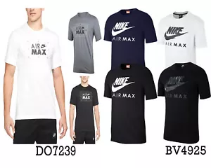 NIKE AIR MAX Mens T Shirt Short Sleeve Crew Neck Regular Fit Casual Cotton Tee - Picture 1 of 33