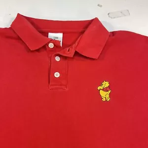 POLO VINTAGE DISNEY STORE WINNIE THE POOH MAGLIA Taglia M Rossa - Foto 1 di 5