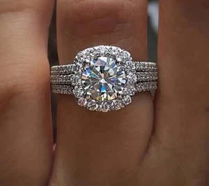 Dazzling Rhinestone 2CT Ring , Perfect Gift For Anyone Any Occasion Women Size 7 - Picture 1 of 4