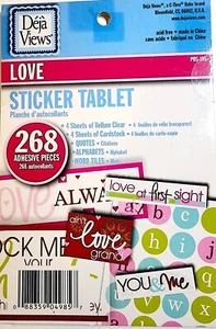 Love Quotes Alphabets Word Tiles Vellum Cardstock Mix Deja Views 268 Stickers - Picture 1 of 4