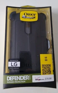 OtterBox DEFENDER Series Rugged Case With Holster for LG G3 - Black (77-44294) - Picture 1 of 5