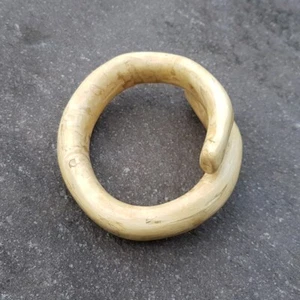 Genuine White Coral Handmade Bangle Bracelet Indonesia Akar Bahar #58 - Picture 1 of 5