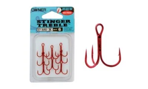 Owner Stinger Trebles Red (8) ST36RD **** 5636-033 ** New 2025 Stocks ** OWNER - Bild 1 von 1