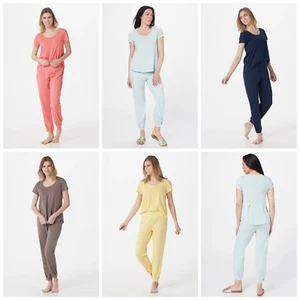 AnyBody Lounge & Sleepwear Cozy Knit Luxe Short Sleeve Tee Jogger Pants NEW XXS - Picture 1 of 11