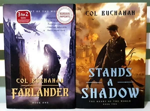 Farlander & Stands A Shadow Heart of the World Books 1 & 2 by Col Buchanan! - Picture 1 of 3