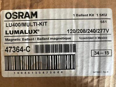 NEW OSRAM 47364-C MAGNETIC BALLAST LU400 MULTI-KIT 47364C - Image 1 of 2