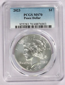 Silberdollar 2023 1 $ PCGS-MS70 Peace - Bild 1 von 3