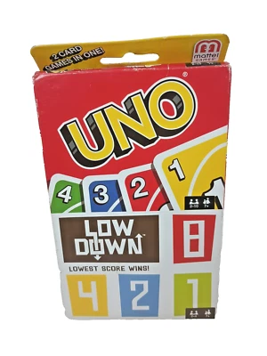 Mattel Low Down and Uno  New Sealed  Ages 7+  Players 2-10 2 Games 1 box - Image 1 of 4
