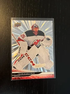 JACOB MARKSTROM 2024-25 UD Extended Series Hky OUTBURST Silver SP #580 NJD - Picture 1 of 2