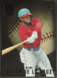 2022 Panini Capstone Black SSP Bryan de la Cruz RC Rookie 1/1 #129 Marlins - Picture 1 of 7
