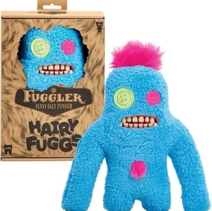“RARE” ZURU FUGGLER HAIRY FUGGS SASQUOOSH BLUE FUNNY UGLY MONSTER PLUSH - Picture 1 of 9