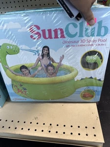 Inflatable Dinosaur Kids Swimming Pool Sprinkler Water Toys, 69" X 24.5" - Picture 1 of 1