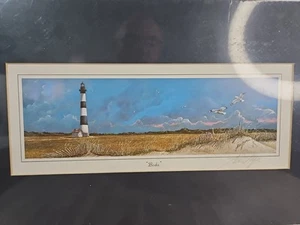 Allen Montague Print "Bodie" Matted / Hand Signature 8x15 Outer Banks - Picture 1 of 5