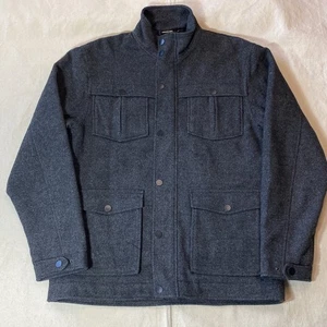 Abrigo militar Kavu para hombre chaqueta utilitaria talla mediana gris mezcla de lana Gorpcore - Imagen 1 de 16
