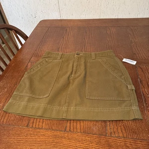 Falda Old Navy Línea A Para Mujer 4 Cinturas 30 Verde Oliva Nueva - Imagen 1 de 9